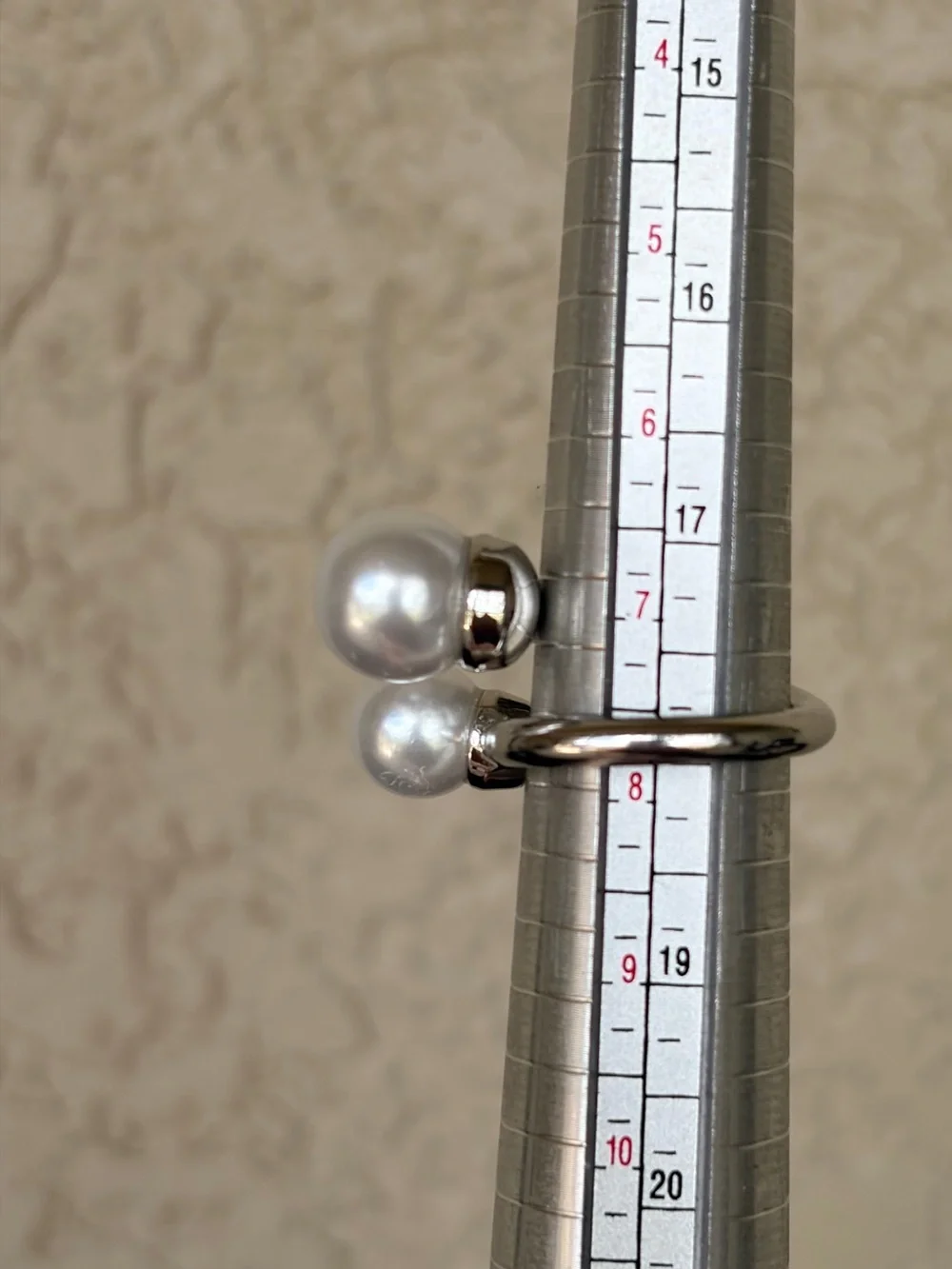 Classic Silver Pearl Open Ring